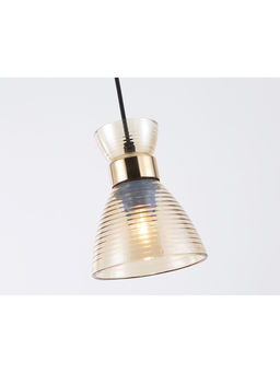 Светильник подвесной TR3403, 1хE27, 60 Вт, 100×13.5 см, чёрно-золотистый