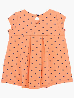 Комплект для девочки детский сад с лосинами UD 1624 персик горошек - Mini maxi фото 6