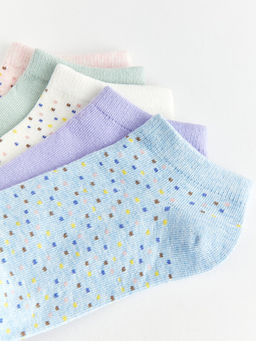 Desenli Kad?n Patik ?orap 5li