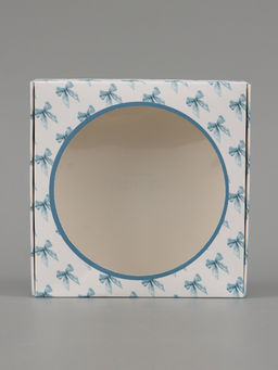 Цена за 5 шт. Коробка подарочная самосборная с окном «Бант», 11.5×11.5×3 см