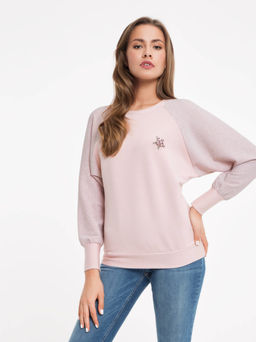 CONTE Джемпер с мерцающим блеском и брошью 837 pink