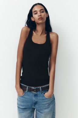TRF WIDE-LEG MID-RISE FULL LENGTH JEANS - Zara фото 3