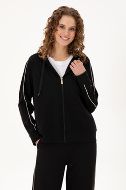 Женский черный свитшот Неожиданная скидка в корзине