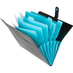 Папка органайзер на кнопке Attache Selection Black&Bluе, А4,500мкм , 5отд  фото 2
