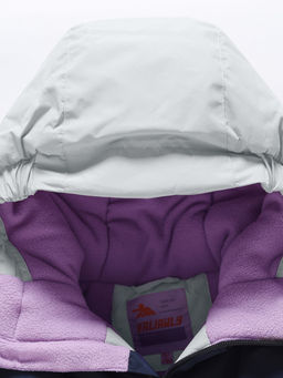 Горнолыжный костюм зимний для девочки серого цвета 9518Sr