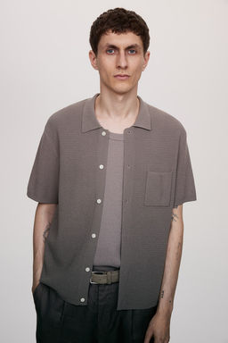Camisa en punto texturizado Regular Fit - H&m фото 4