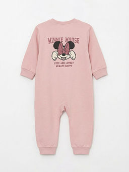 Bisiklet Yaka Minnie Mouse Bask?l? K?z Bebek Tulum