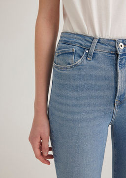 Serenay Gold Shape Puslu ?ndigo Mavisi Jean Pantolon  фото 7