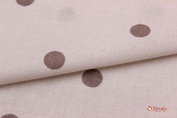 Поплин Редкий средний горох (цв.какао) на нежно-розовой дымке, ш.2.2м, хлопок-100%, 110гр/м.кв - Купава фото 5