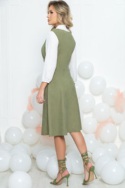 Платье Новый день (олива) П5440 - Lt collection фото 3