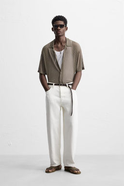 SEMI-SHEER TEXTURED SHIRT