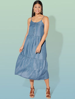 100% лиоцелл Платье миди ESMARA  фото 2