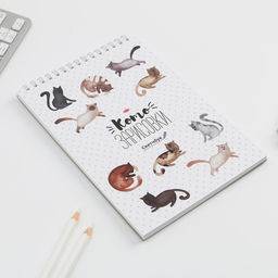 Скетчбук Кот А5, 40 л, 100 г/м - Artfox фото 2