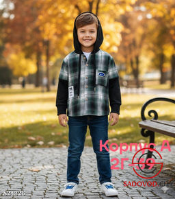 Рубашка с капюшоном для мальчика