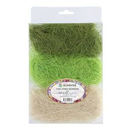 Blumentag BMG-30 MIX Сизалевое волокно 30 г  3 г 05 Белый/св. зеленый/т. зеленый