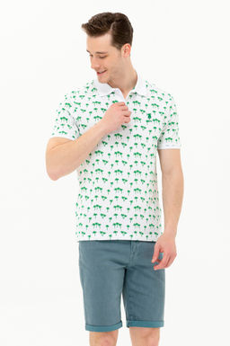 U. S. Polo Assn Мужская зеленая футболка с воротником-поло