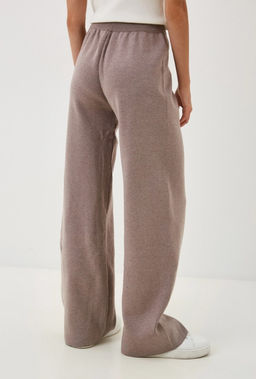 K13199 Брюки палаццо (вязаный трикотаж) КОРИЧНЕВЫЙ