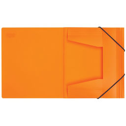 Папка на резинке А5, 500 мкм, Calligrata, корешок 30 мм, неон, оранжевая  фото 2