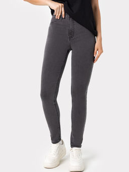 Брюки женские джинсовые jeggins в сером оттенке