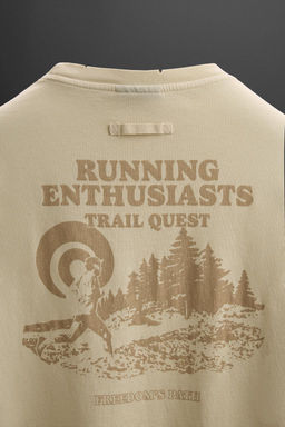 RUNNING GRAPHIC PRINT T-SHIRT - Zara фото 8