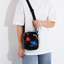 Сумка молодёжная на молнии, наружный карман, цвет чёрный - Simaland фото 5