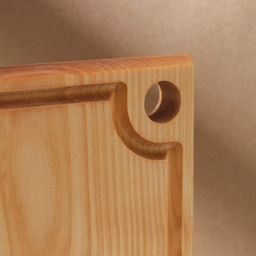 Доска разделочная деревянная с кровостоком Adelica, 26×16×2 см, покрыта маслом, цельная берёза