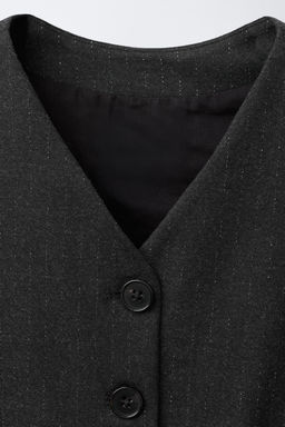 SHINY PINSTRIPE WAISTCOAT - Zara фото 3