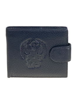 Портмоне мужское из натуральной кожи , цвет черный