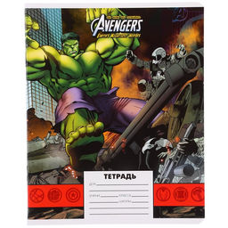 Цена за 10 шт. Тетрадь 24 листа, Личности, 5 видов МИКС, клетка, мелованная бумага, Мстители - Marvel фото 20