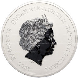 5 долларов 2021 года Тувалу Боги Олимпа Аид