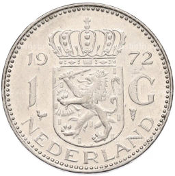 Монета 1 гульден 1972 года Нидерланды