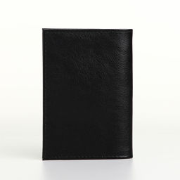Обложка для паспорта TEXTURA, с металлическим декором, чёрная