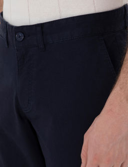 Lacivert Regular Fit Basic Kanvas Pantolon