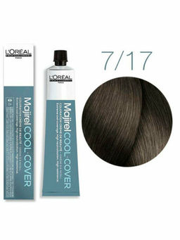 Majirel Cool Cover 7.17 блондин пепельный металлизированный, крем-краска 50 мл