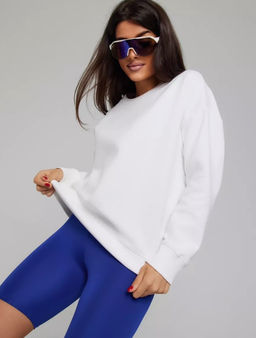 K12904 Свитшот OVER SIZE (хлопок) БЕЛЫЙ