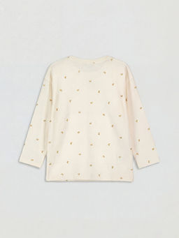 Uzun Kollu Desenli K?z ?ocuk Ti??rt