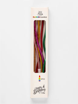 Цена за 2 шт. Свечи для торта витые «С днем рождения», 6 шт., 16.5 см, разноцветные