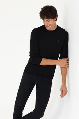 U. S. Polo Assn Мужской черный базовый свитер - U.s. polo assn фото 8