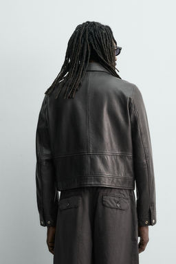 CAZADORA PIEL AARON LEVINE X ZARA / Negro  фото 3
