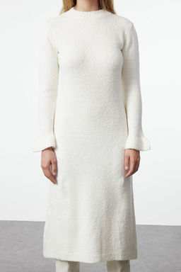 TRENDYOLMILLA Vizon Midi Triko Buklet Elbise TWOAW25EL00049  фото 9