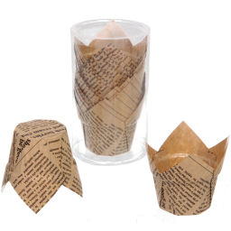 Цена за 3 шт. Форма для выпечки в наборе 20шт "Сupcake" 5*8см газета