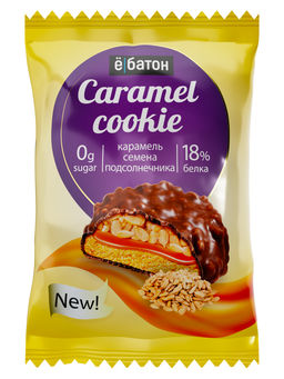 Печенье Caramel cookie с семенами подсолнечника в глазури 45 гр Ё|батон