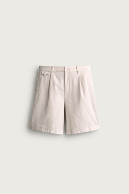 BERMUDA REGULAR FIT PLIEGUES / Piedra - Zara фото 7