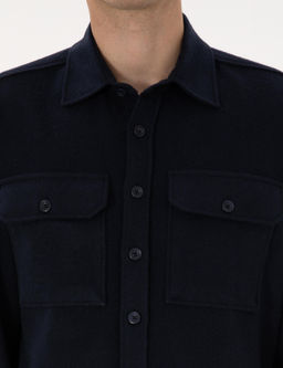 Lacivert Comfort Fit Uzun Kollu G_mlek - Pierre cardin фото 6