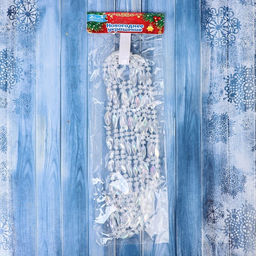 Цена за 2 шт. Бусы на ёлку Лёд, овал, длина 2.7 м, d=9 мм, прозрачные перламутровые - Зимнее волшебство фото 7