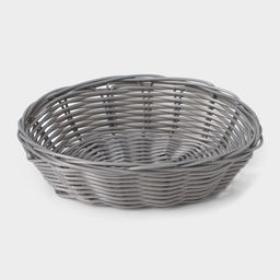 Корзинка для фруктов и хлеба Доляна Плуг, 18135 см, пластик, плетёная, серая  фото 4