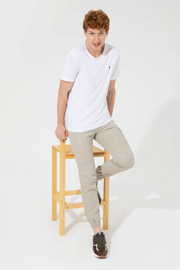 U. S. Polo Assn / Мужские брюки цвета хаки из плотной ткани