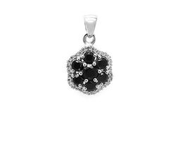 Подвеска из серебра сапфир корунд, Зима