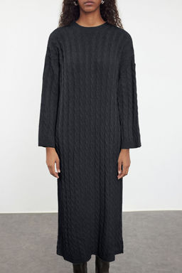 TRENDYOLMILLA Tas Maxi Triko Sac Orgulu Genis Kal?p Elbise TWOAW25EL00078 фото 10