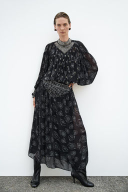 BEADED EMBROIDERED PRINT DRESS ZW COLLECTION - Zara фото 2